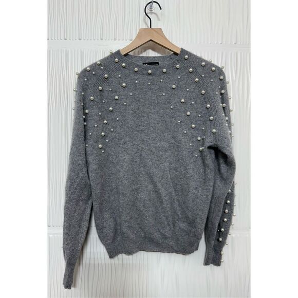 C by Bloomingdale's Cashmere Faux Pearl Cashmere Sweater - 100% Exclusive - Picture 2 of 5